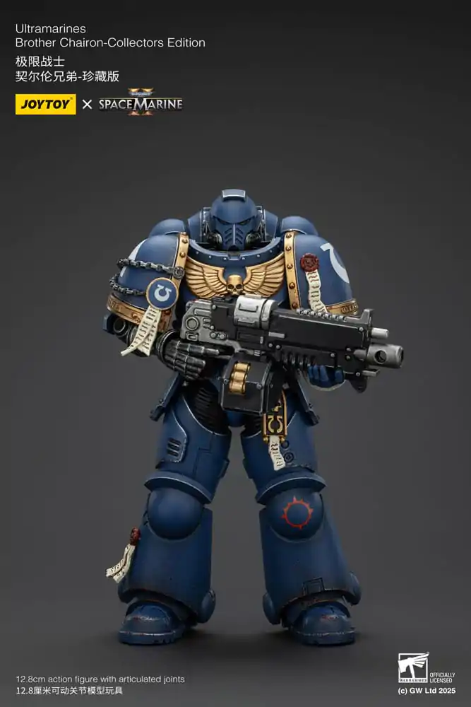Warhammer 40.000: Space Marine 2 Actionfigur Ultramarines Brother Chairon Collectors Edition 13 cm Produktfoto