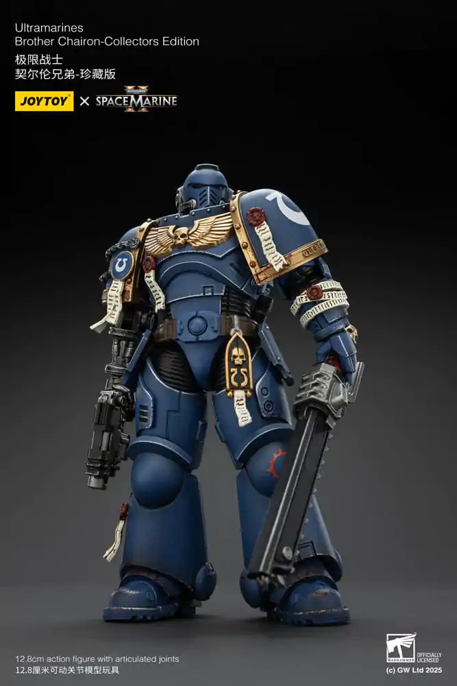 Warhammer 40.000: Space Marine 2 Actionfigur Ultramarines Brother Chairon Collectors Edition 13 cm Produktfoto