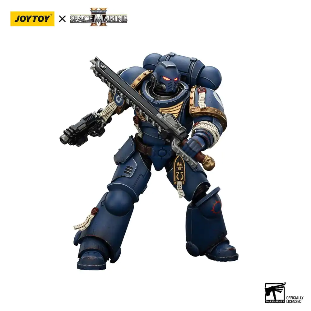 Warhammer 40.000: Space Marine 2 Actionfigur Ultramarines Brother Chairon Collectors Edition 13 cm Produktfoto