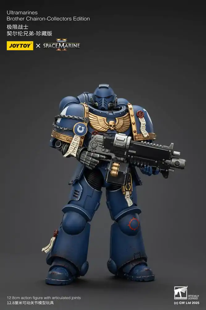 Warhammer 40.000: Space Marine 2 Actionfigur Ultramarines Brother Chairon Collectors Edition 13 cm Produktfoto