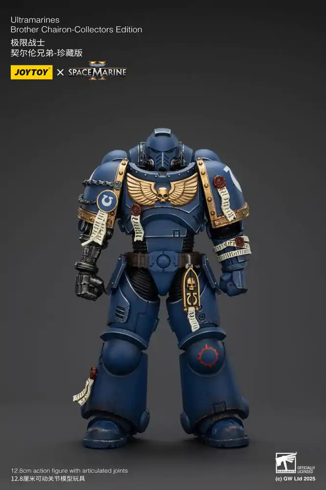 Warhammer 40.000: Space Marine 2 Actionfigur Ultramarines Brother Chairon Collectors Edition 13 cm Produktfoto
