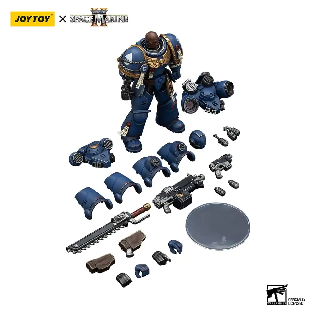 Warhammer 40.000: Space Marine 2 Actionfigur Ultramarines Brother Chairon Collectors Edition 13 cm Produktfoto