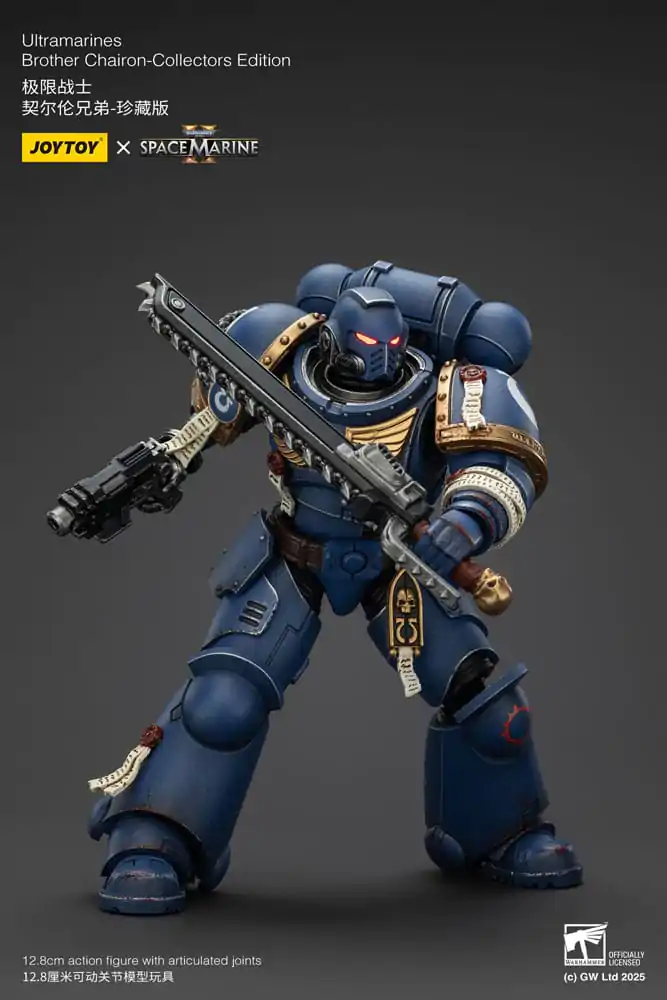 Warhammer 40.000: Space Marine 2 Actionfigur Ultramarines Brother Chairon Collectors Edition 13 cm Produktfoto