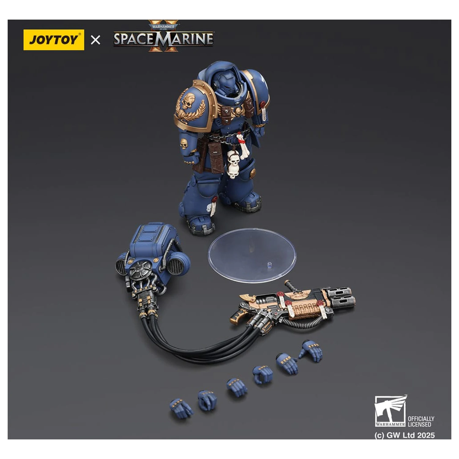 Warhammer 40,000: Space Marine 2 Actionfigur Ultramarines Heavy Artificer Armor mit Relic Multi-Melta 13 cm Produktfoto