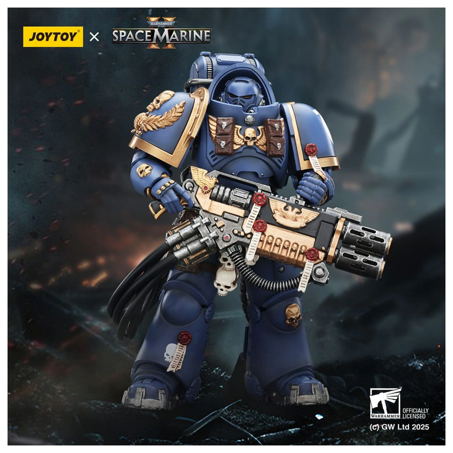 Warhammer 40,000: Space Marine 2 Actionfigur Ultramarines Heavy Artificer Armor mit Relic Multi-Melta 13 cm Produktfoto