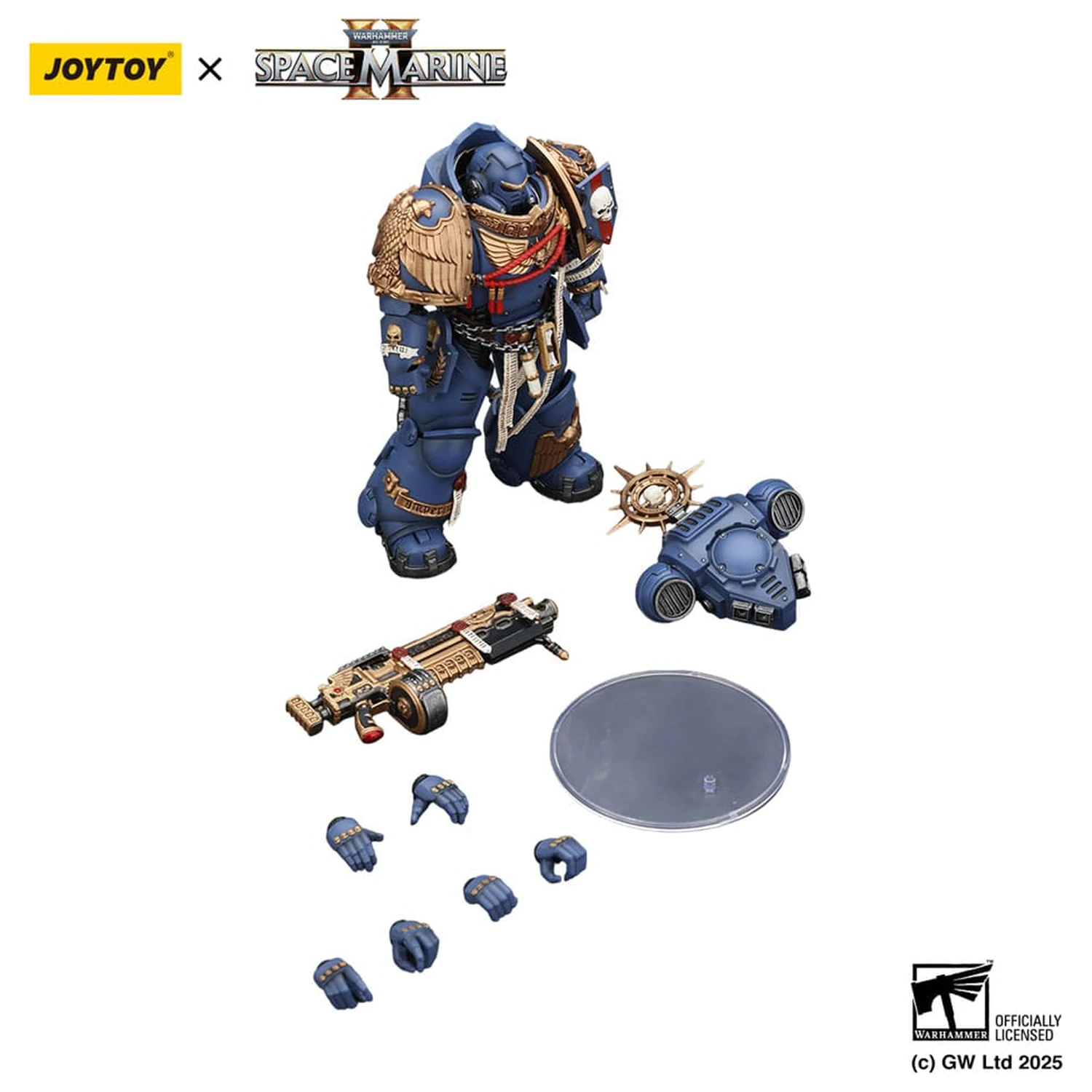 Warhammer 40,000: Space Marine 2 Actionfigur Ultramarines Heavy Relic Primus Armor mit Heavy Relic Bolt Rifle 13 cm Produktfoto