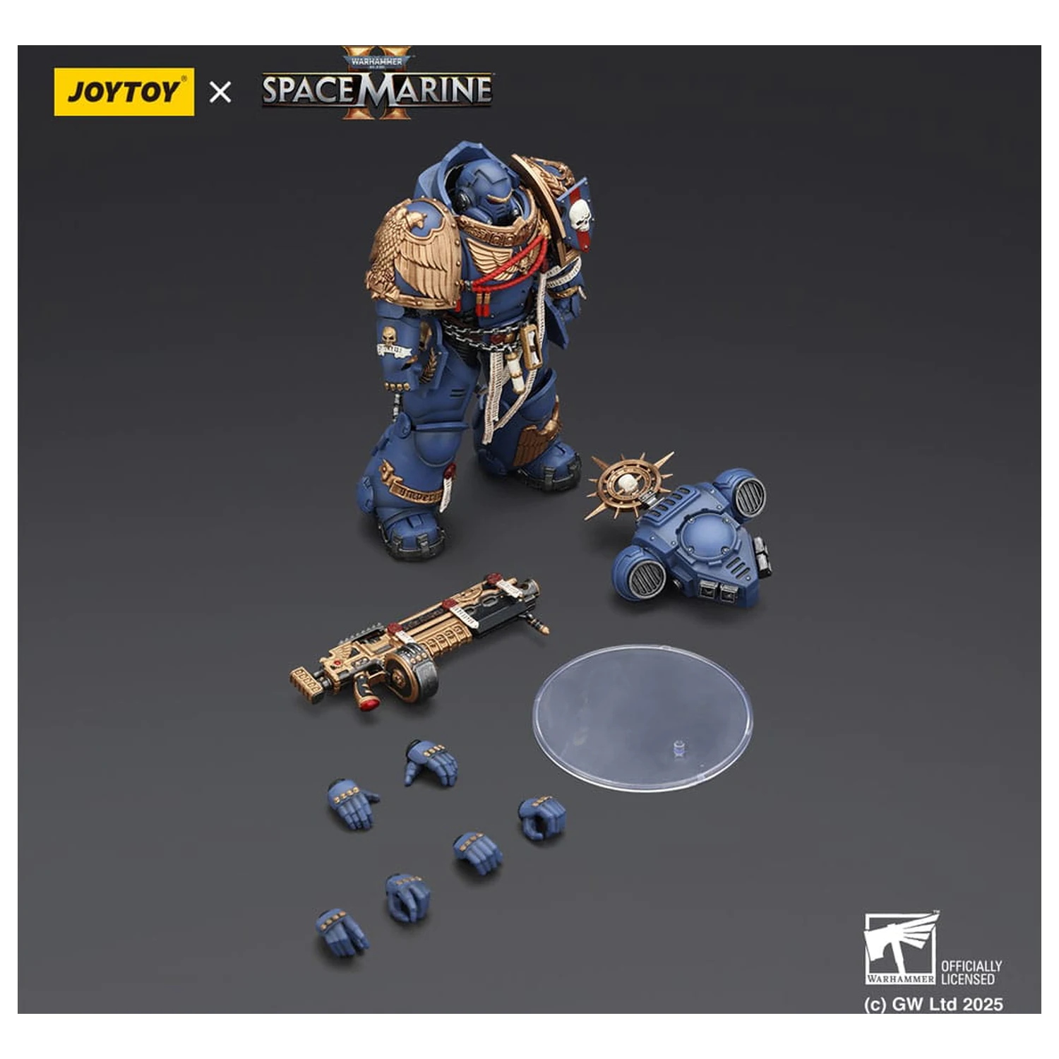 Warhammer 40,000: Space Marine 2 Actionfigur Ultramarines Heavy Relic Primus Armor mit Heavy Relic Bolt Rifle 13 cm Produktfoto