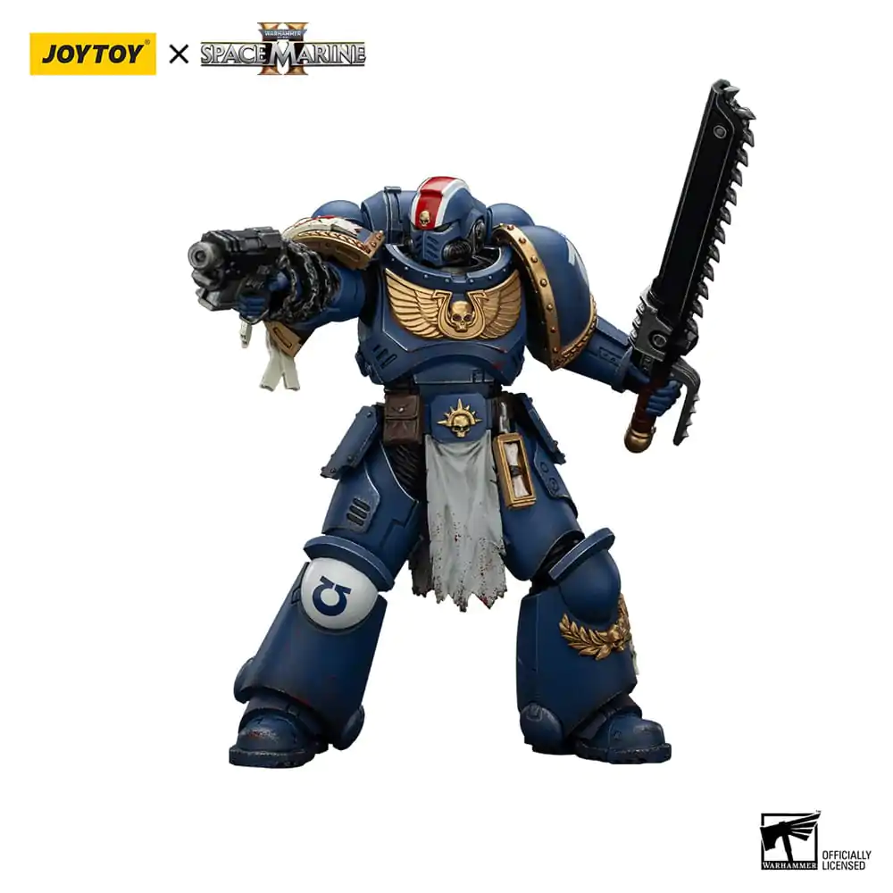Warhammer 40.000: Space Marine 2 Actionfigur Ultramarines Lieutenant Titus Collectors Edition 13 cm Produktfoto