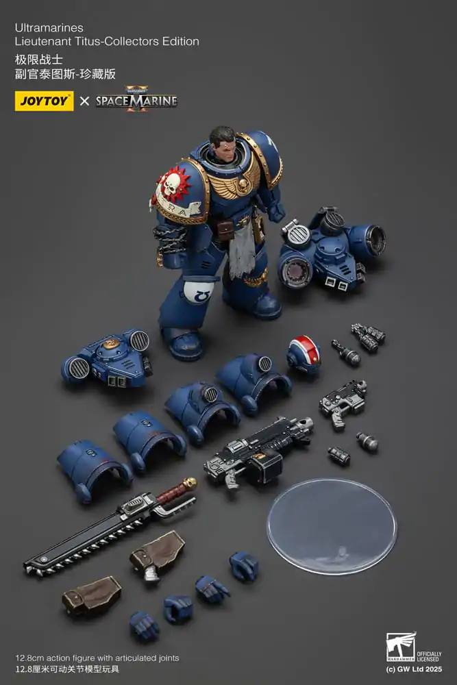 Warhammer 40.000: Space Marine 2 Actionfigur Ultramarines Lieutenant Titus Collectors Edition 13 cm Produktfoto
