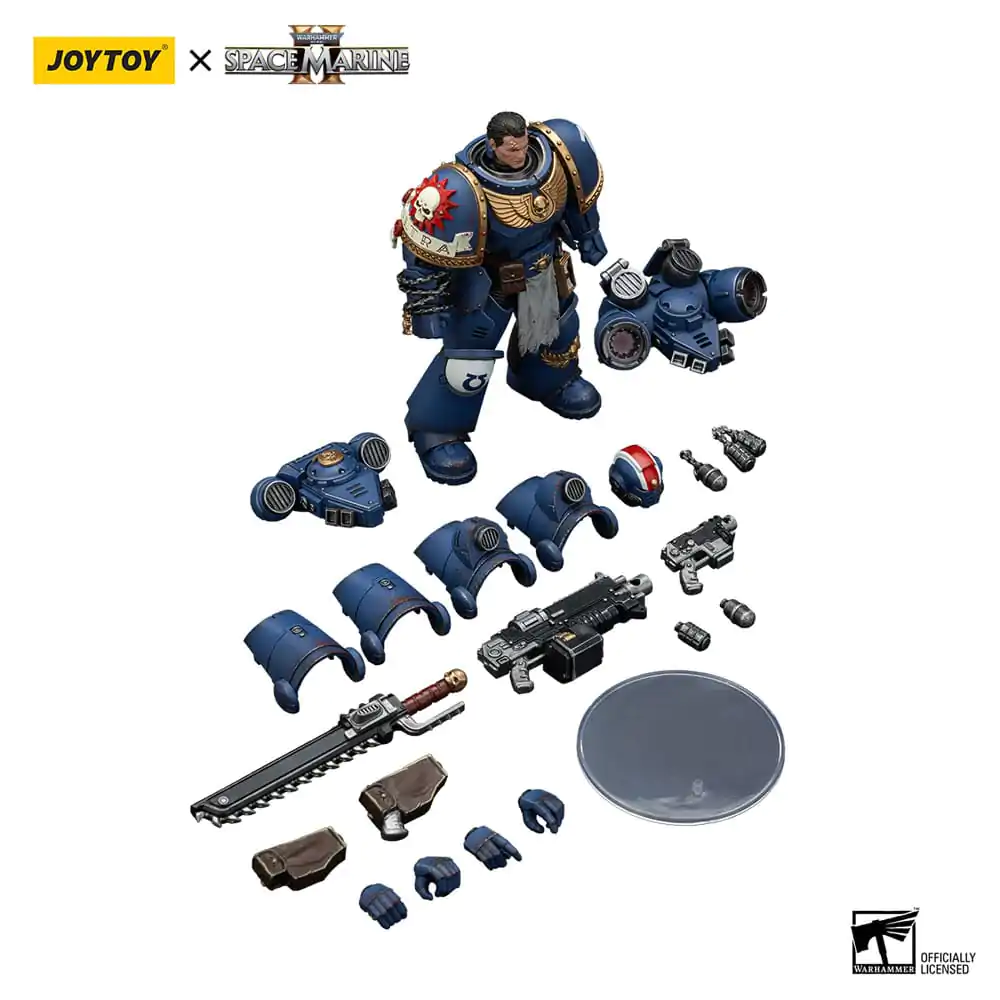 Warhammer 40.000: Space Marine 2 Actionfigur Ultramarines Lieutenant Titus Collectors Edition 13 cm Produktfoto