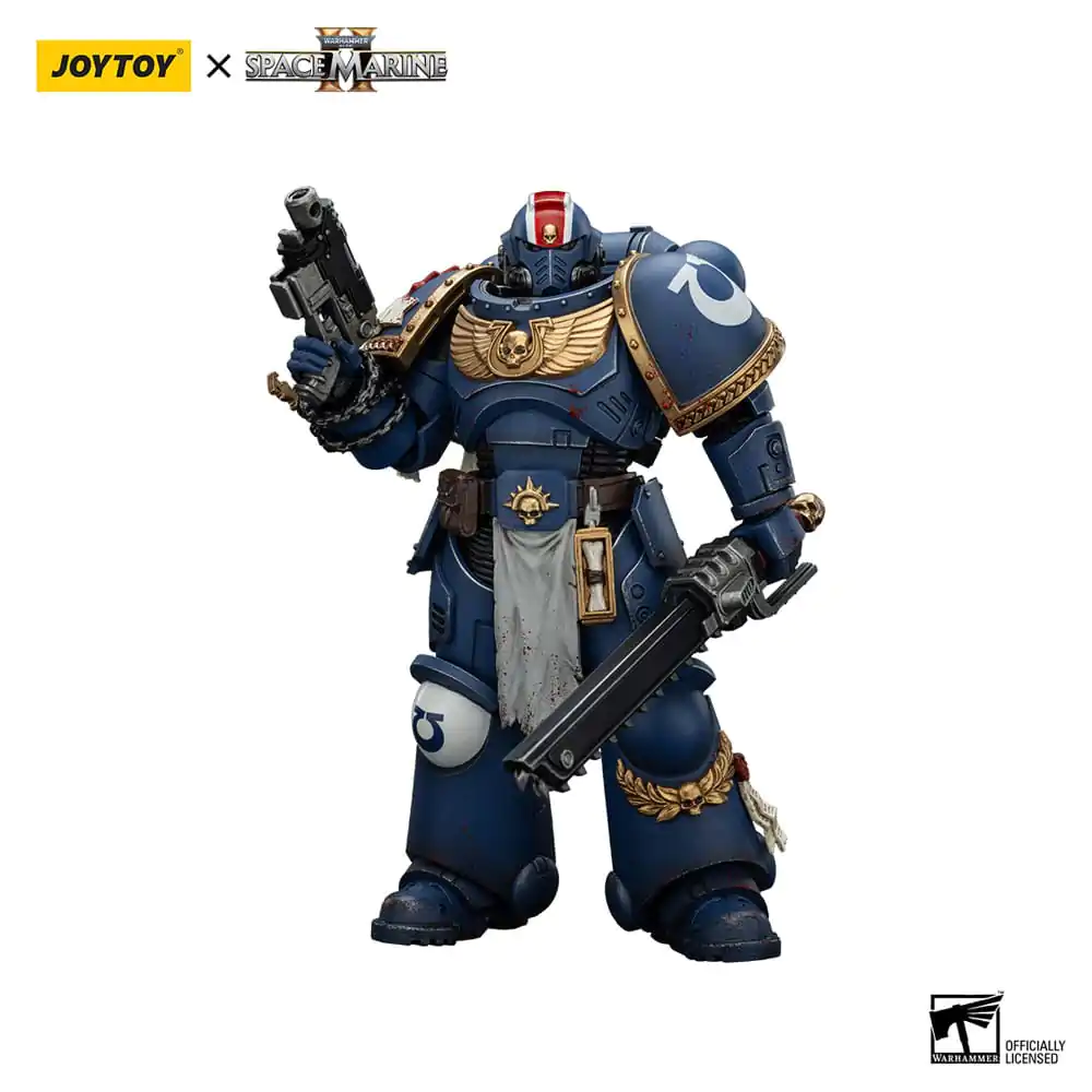 Warhammer 40.000: Space Marine 2 Actionfigur Ultramarines Lieutenant Titus Collectors Edition 13 cm Produktfoto