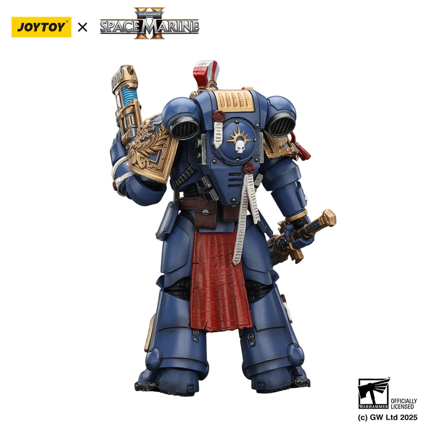 Warhammer 40,000: Space Marine 2 Actionfigur Ultramarines Relic Primus Armour mit Plasma Pistol und Combat Blade 13 cm Produktfoto