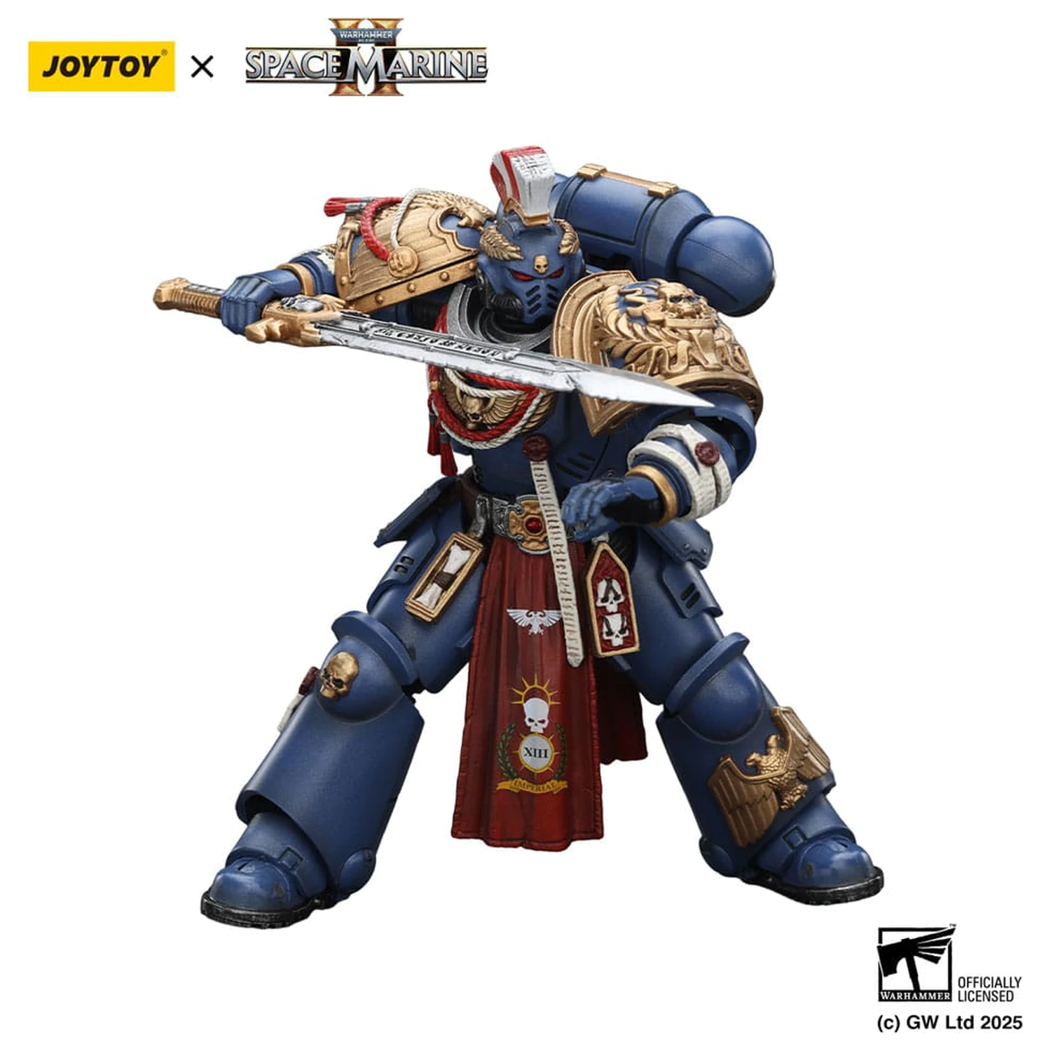 Warhammer 40,000: Space Marine 2 Actionfigur Ultramarines Relic Primus Armour mit Plasma Pistol und Combat Blade 13 cm Produktfoto