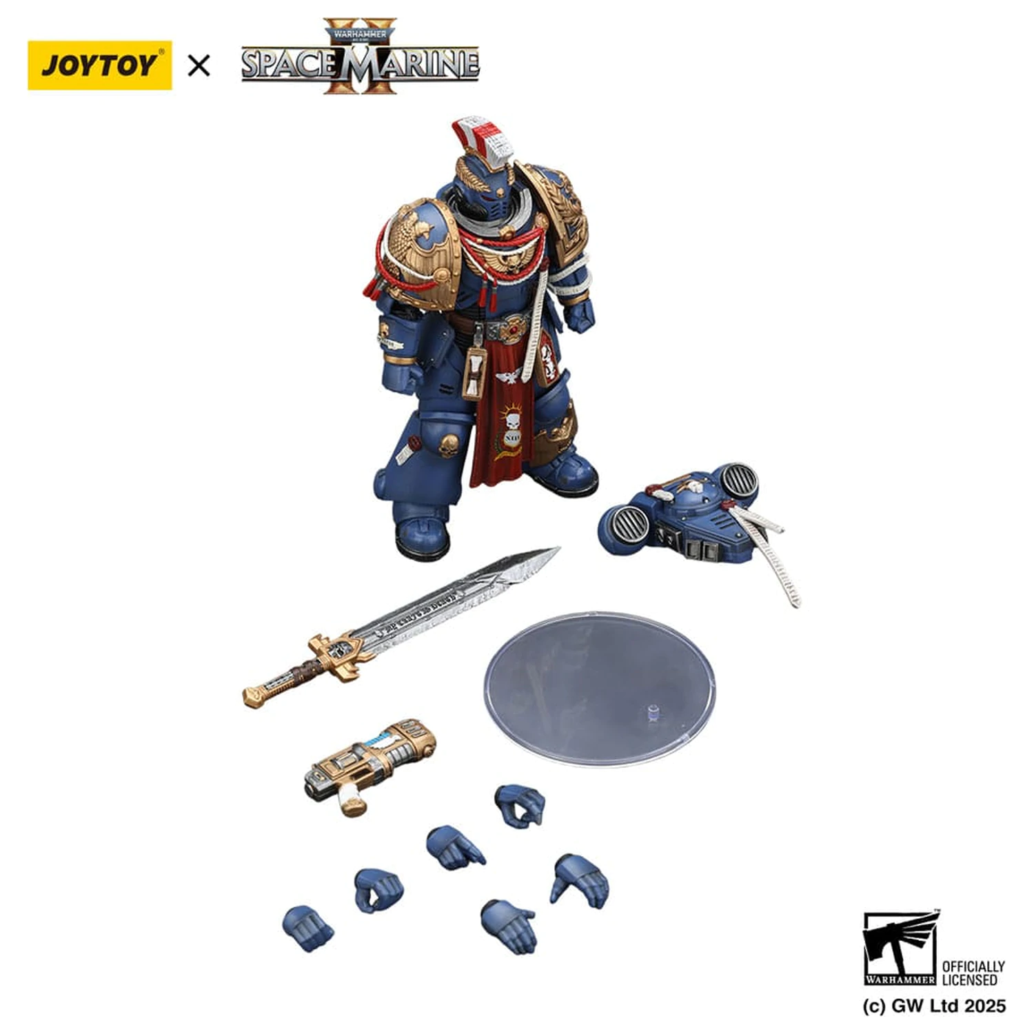 Warhammer 40,000: Space Marine 2 Actionfigur Ultramarines Relic Primus Armour mit Plasma Pistol und Combat Blade 13 cm Produktfoto