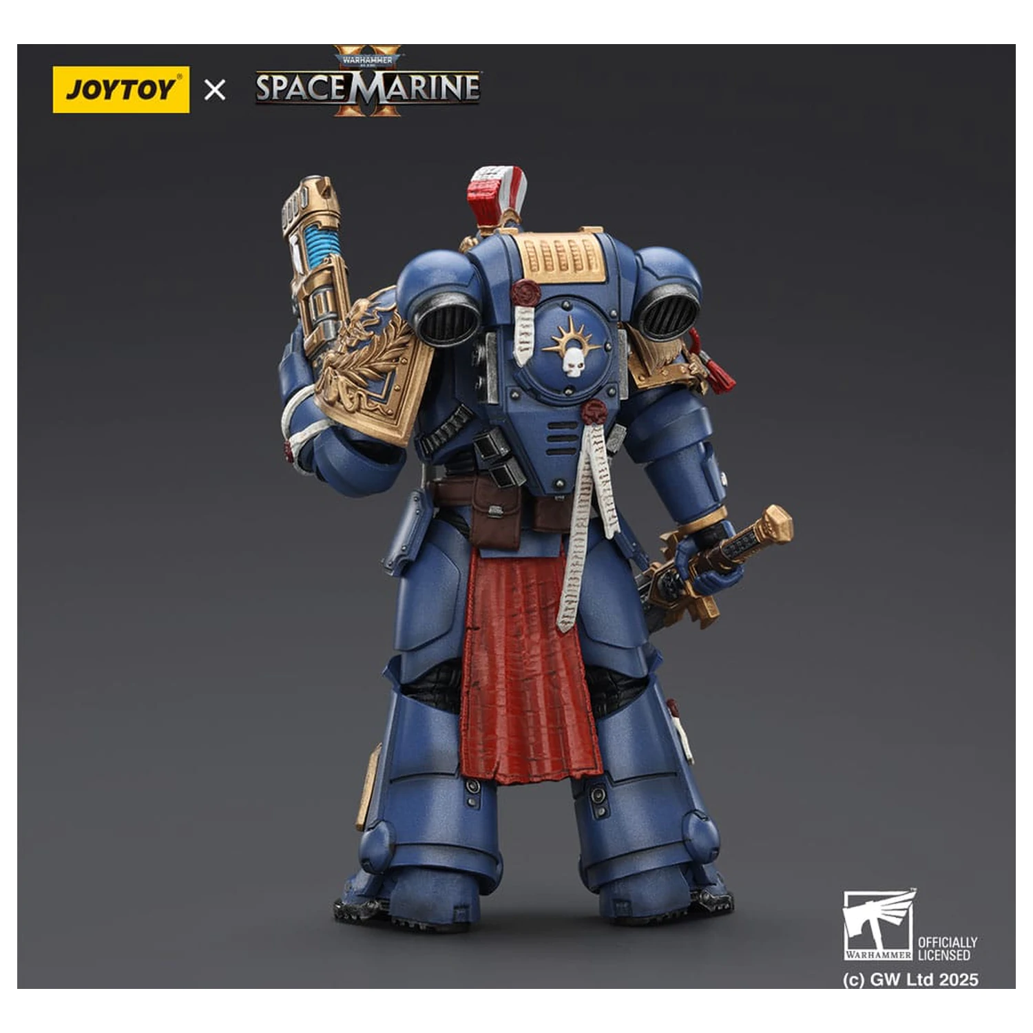 Warhammer 40,000: Space Marine 2 Actionfigur Ultramarines Relic Primus Armour mit Plasma Pistol und Combat Blade 13 cm Produktfoto