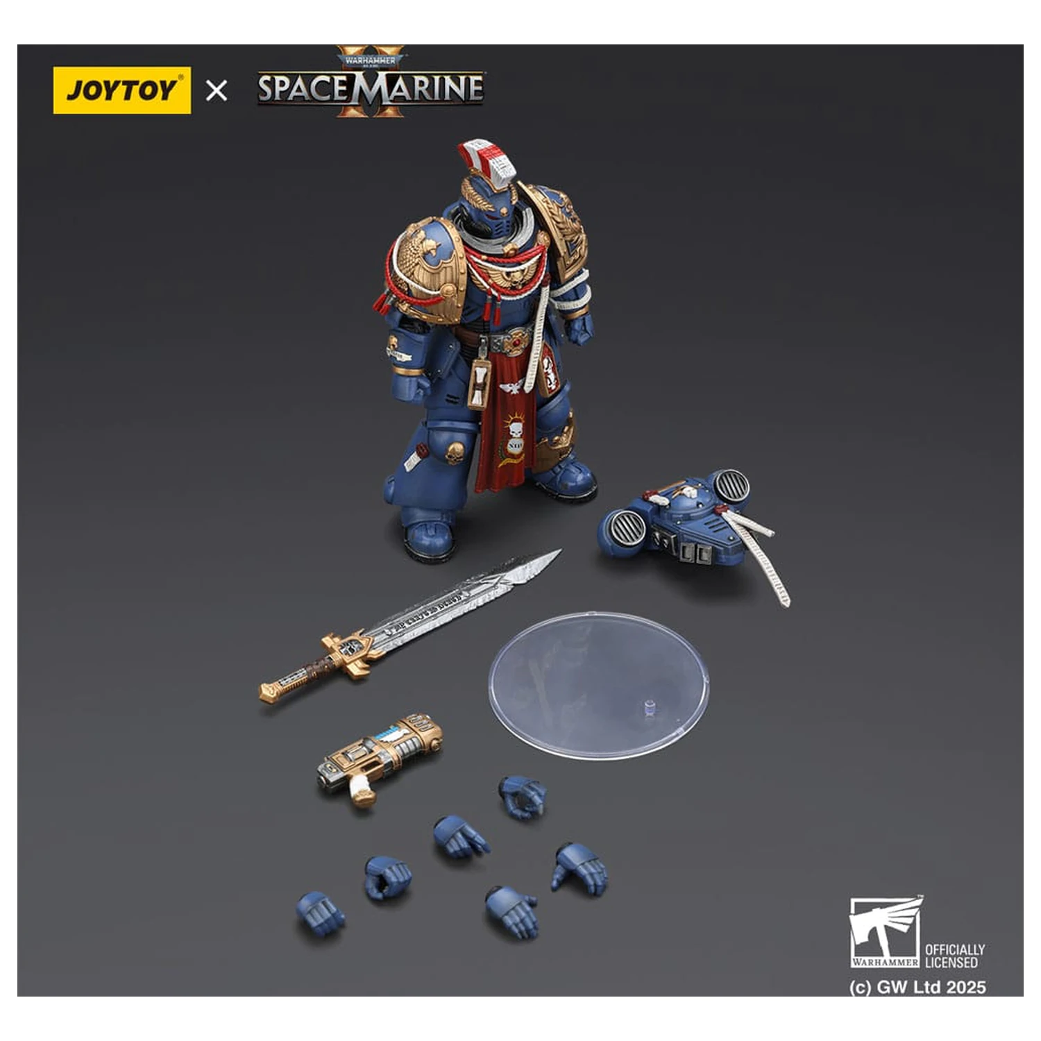 Warhammer 40,000: Space Marine 2 Actionfigur Ultramarines Relic Primus Armour mit Plasma Pistol und Combat Blade 13 cm Produktfoto