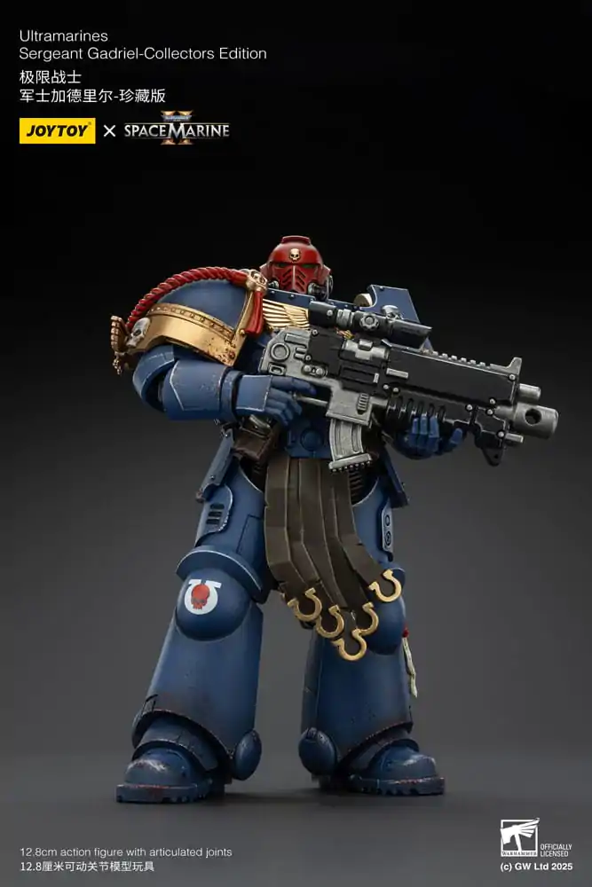 Warhammer 40,000: Space Marine 2 Actionfigur Ultramarines Sergeant Gadriel Collectors Edition 13 cm Produktfoto