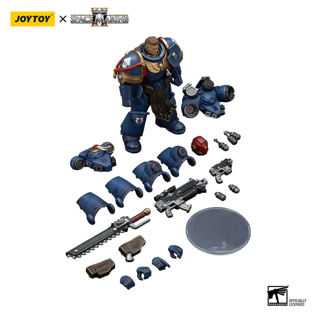 Warhammer 40,000: Space Marine 2 Actionfigur Ultramarines Sergeant Gadriel Collectors Edition 13 cm Produktfoto
