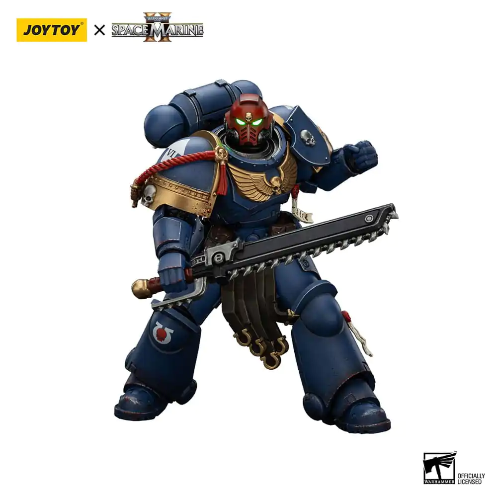 Warhammer 40,000: Space Marine 2 Actionfigur Ultramarines Sergeant Gadriel Collectors Edition 13 cm Produktfoto