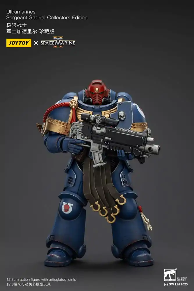 Warhammer 40,000: Space Marine 2 Actionfigur Ultramarines Sergeant Gadriel Collectors Edition 13 cm Produktfoto