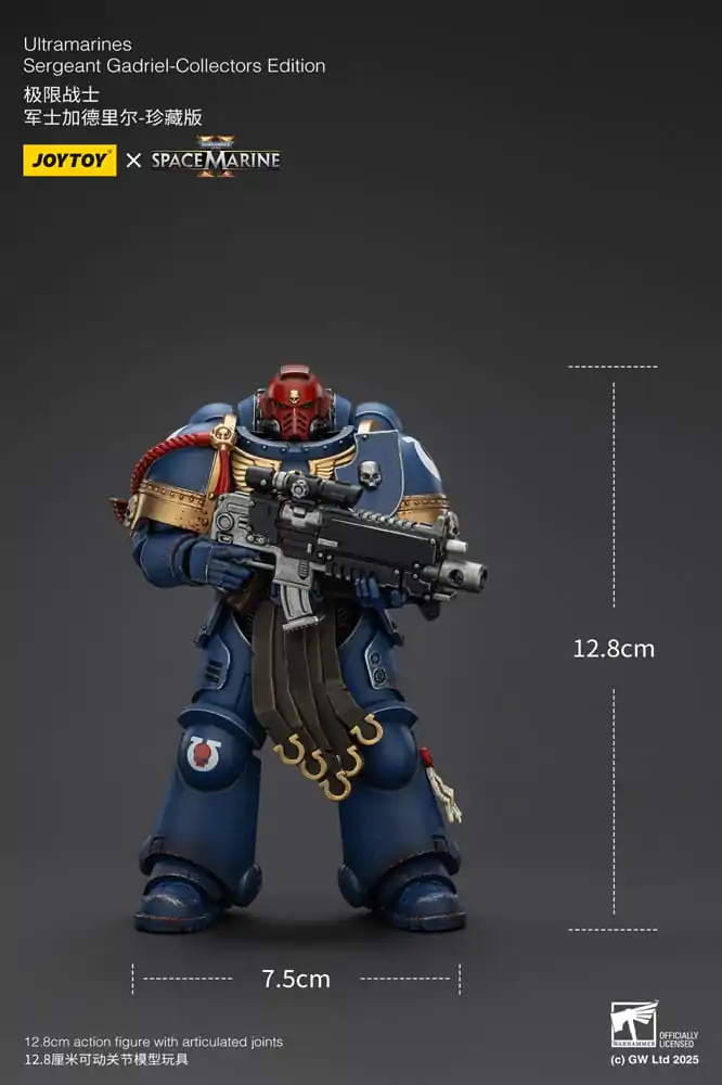 Warhammer 40,000: Space Marine 2 Actionfigur Ultramarines Sergeant Gadriel Collectors Edition 13 cm Produktfoto