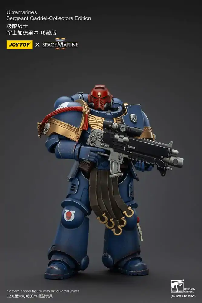 Warhammer 40,000: Space Marine 2 Actionfigur Ultramarines Sergeant Gadriel Collectors Edition 13 cm Produktfoto