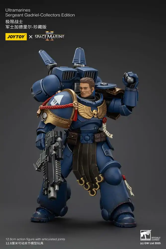 Warhammer 40,000: Space Marine 2 Actionfigur Ultramarines Sergeant Gadriel Collectors Edition 13 cm Produktfoto