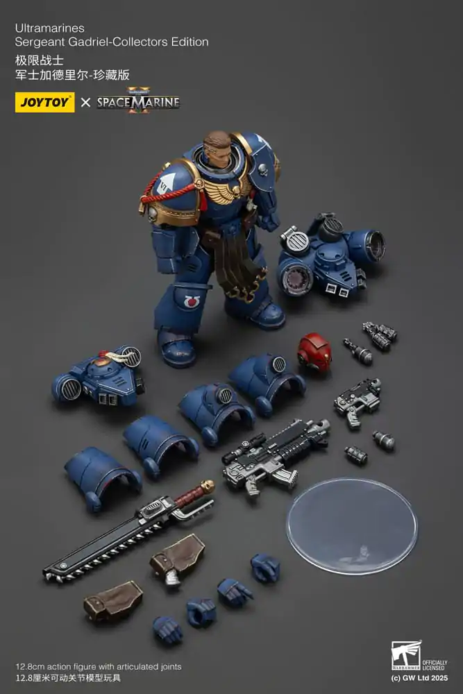 Warhammer 40,000: Space Marine 2 Actionfigur Ultramarines Sergeant Gadriel Collectors Edition 13 cm Produktfoto