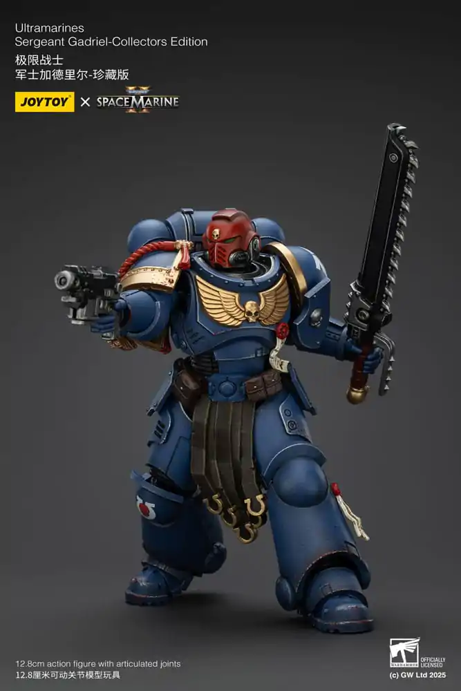 Warhammer 40,000: Space Marine 2 Actionfigur Ultramarines Sergeant Gadriel Collectors Edition 13 cm Produktfoto