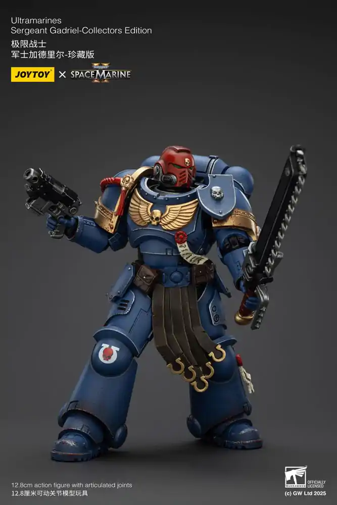 Warhammer 40,000: Space Marine 2 Actionfigur Ultramarines Sergeant Gadriel Collectors Edition 13 cm Produktfoto