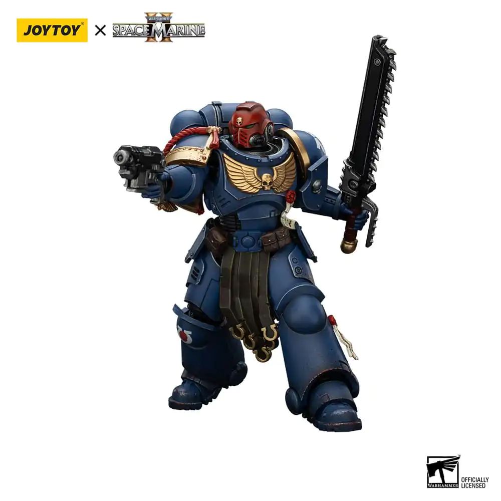 Warhammer 40,000: Space Marine 2 Actionfigur Ultramarines Sergeant Gadriel Collectors Edition 13 cm Produktfoto