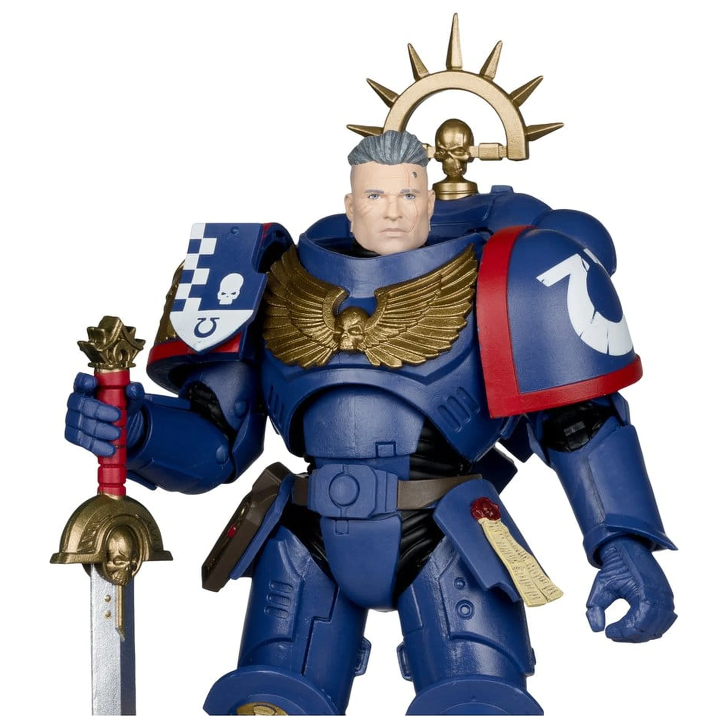 Warhammer 40,000 Total War Action Figur 3rd Company Lieutenant (Ultramarines) 18 cm Produktfoto