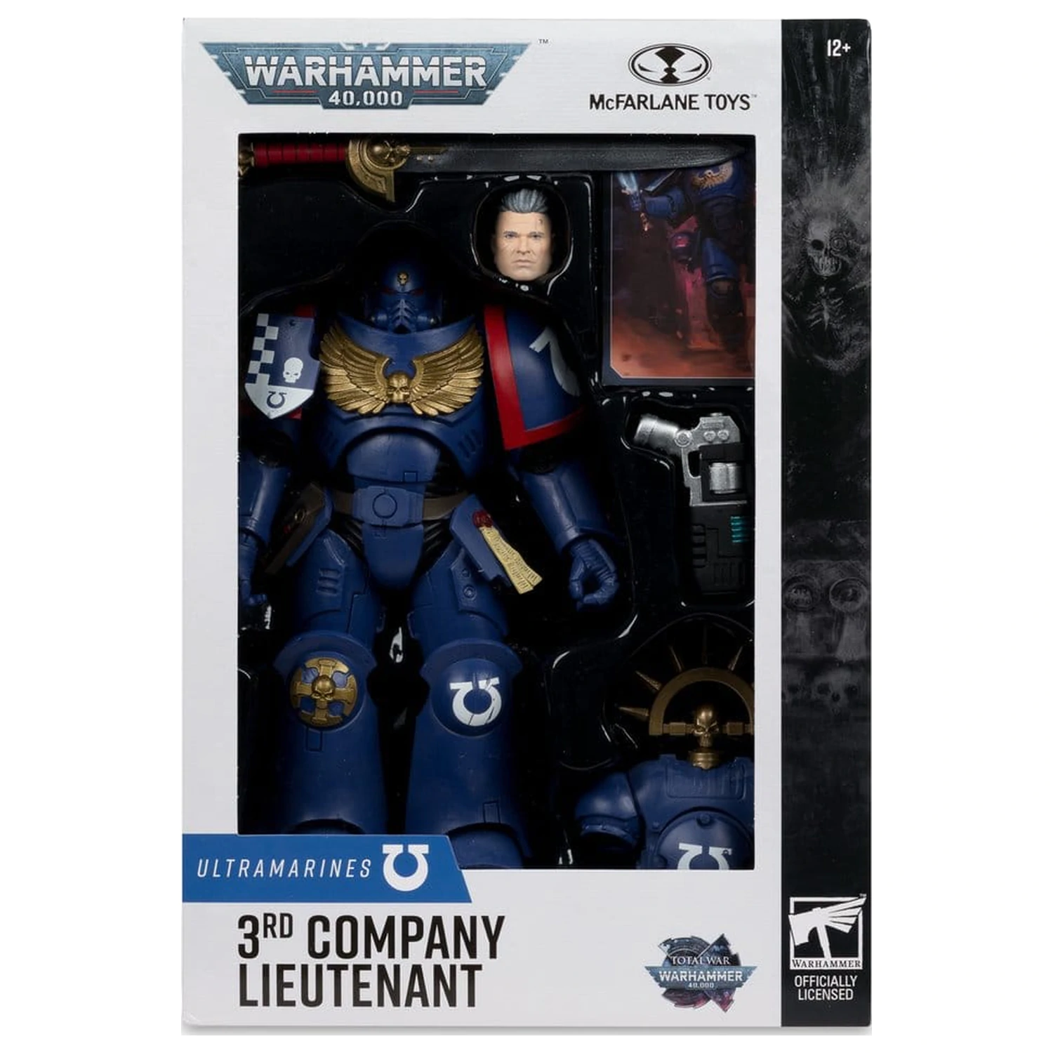 Warhammer 40,000 Total War Action Figur 3rd Company Lieutenant (Ultramarines) 18 cm Produktfoto