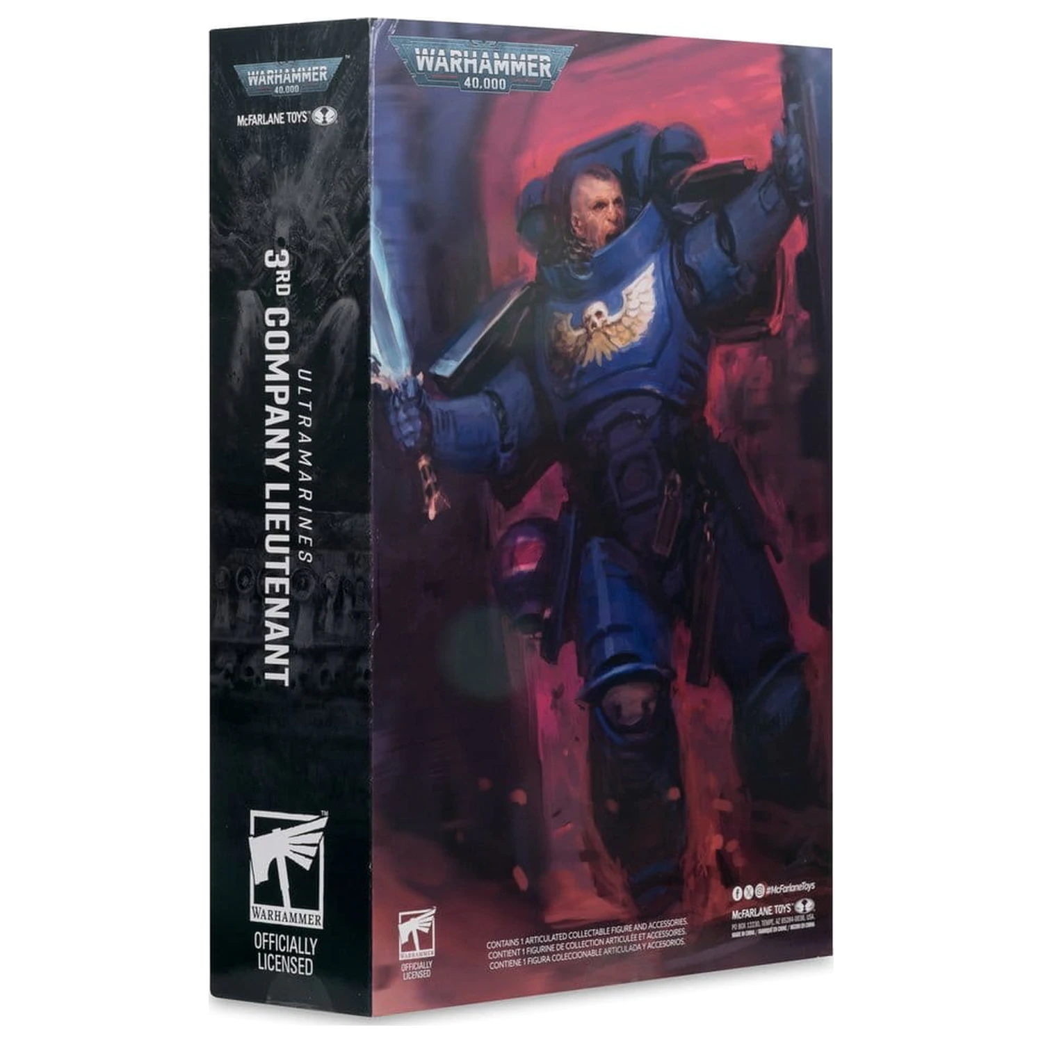 Warhammer 40,000 Total War Action Figur 3rd Company Lieutenant (Ultramarines) 18 cm Produktfoto