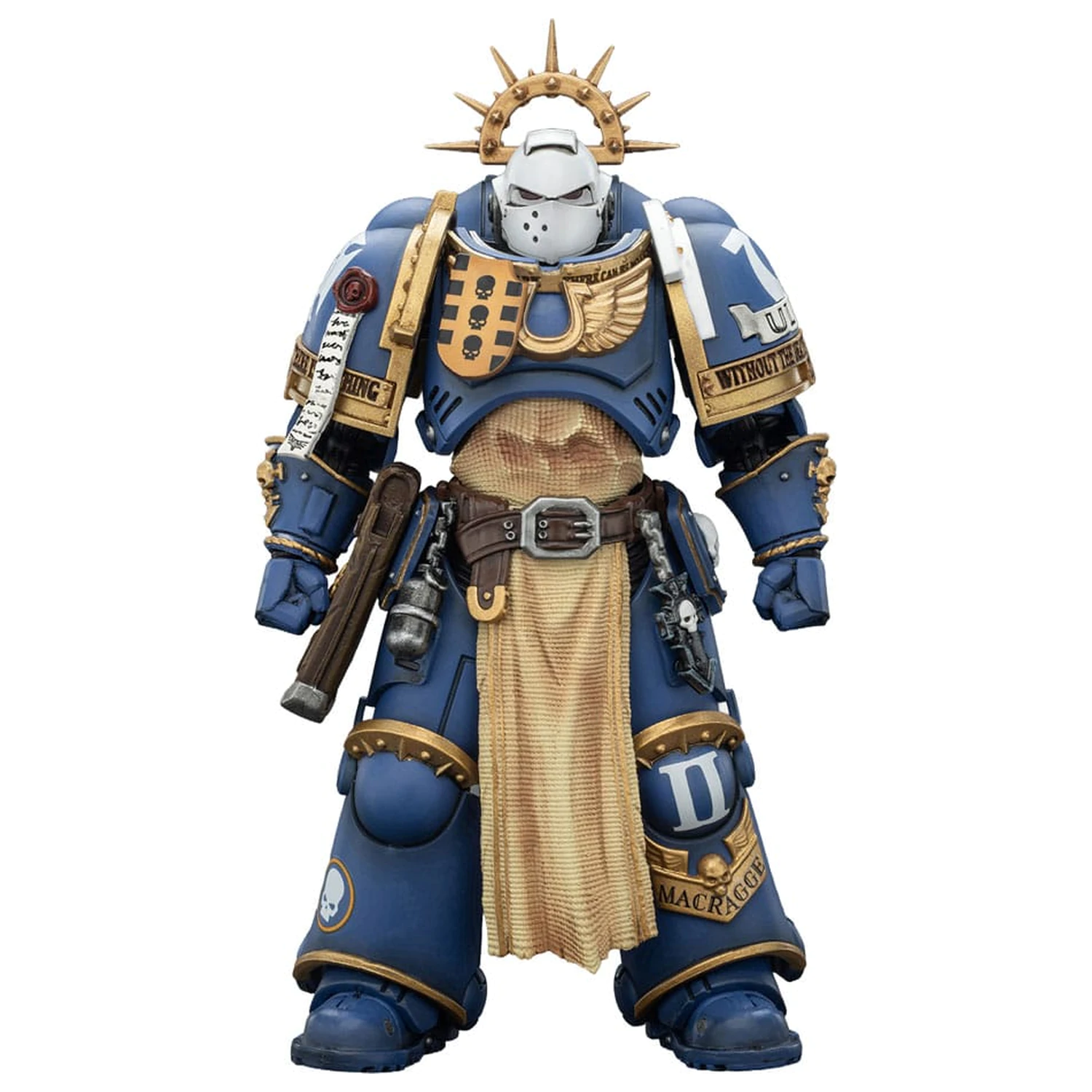 Warhammer 40,000 Actionfigur Ultramarines Levantus mit Power Sword, Stormshield und Bolt Pistol 13 cm Produktfoto