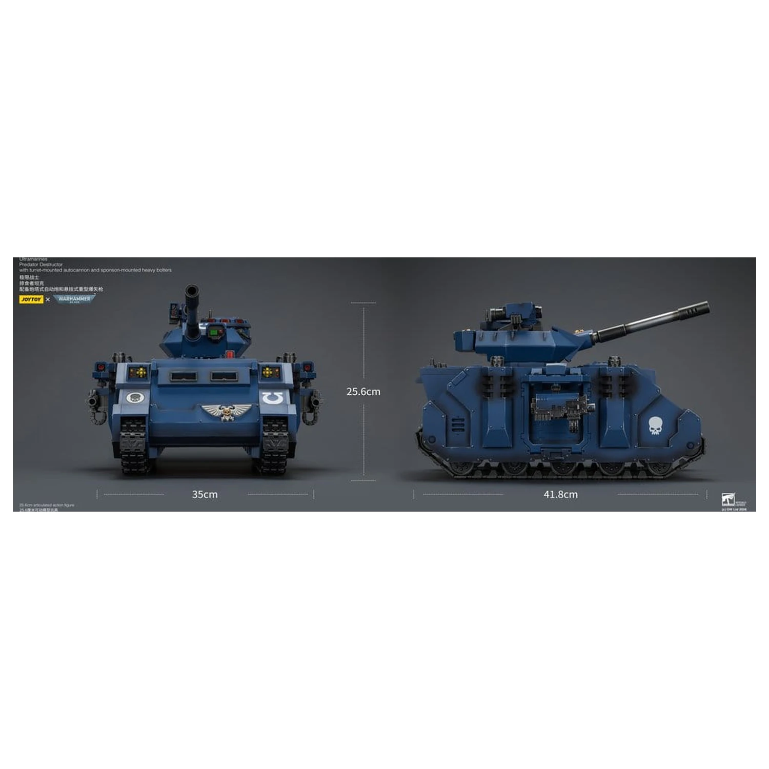 Warhammer 40,000 Fahrzeug Ultramarines Predator Destructor 26 cm Produktfoto