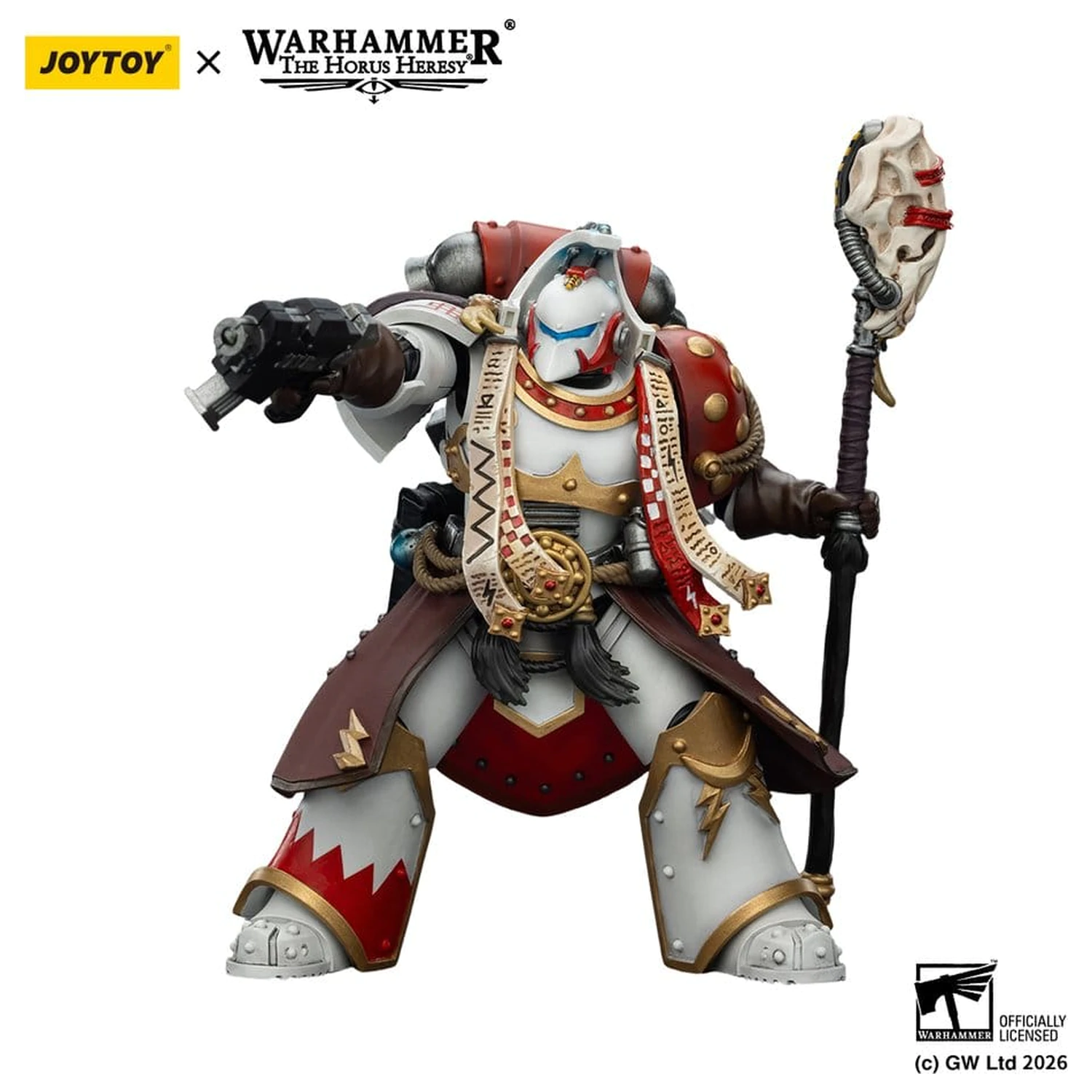 Warhammer 40,000 Actionfigur White Scars Stormseer Consul with Force Staff and Bolt Pistol 12 cm Produktfoto