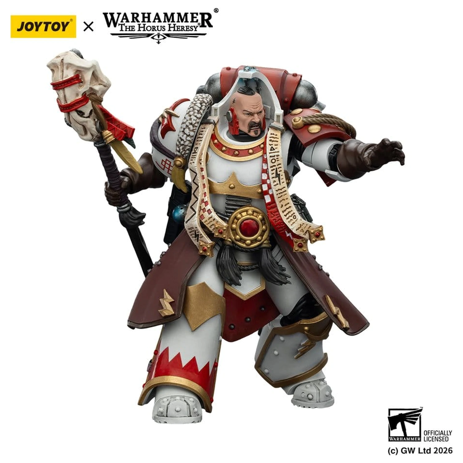Warhammer 40,000 Actionfigur White Scars Stormseer Consul with Force Staff and Bolt Pistol 12 cm Produktfoto