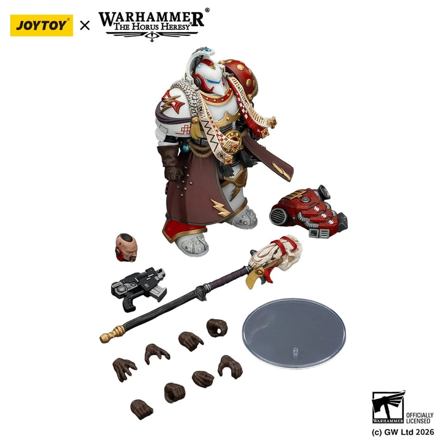 Warhammer 40,000 Actionfigur White Scars Stormseer Consul with Force Staff and Bolt Pistol 12 cm Produktfoto