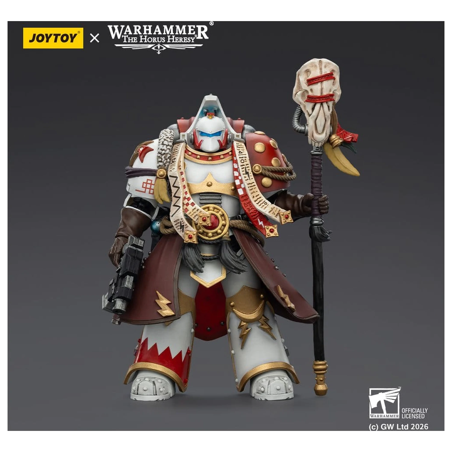 Warhammer 40,000 Actionfigur White Scars Stormseer Consul with Force Staff and Bolt Pistol 12 cm Produktfoto