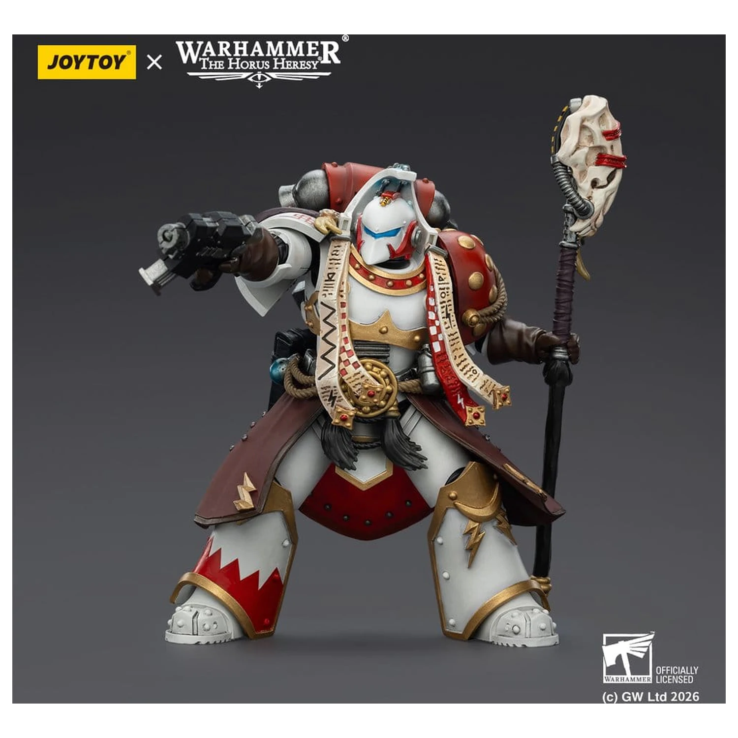 Warhammer 40,000 Actionfigur White Scars Stormseer Consul with Force Staff and Bolt Pistol 12 cm Produktfoto