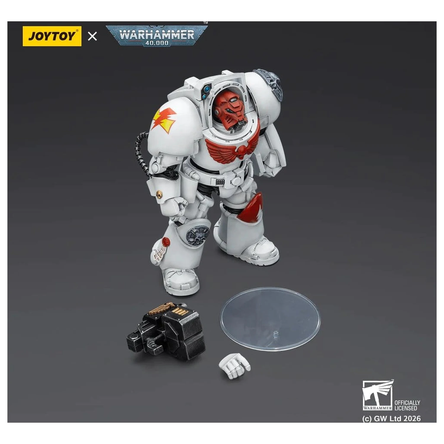 Warhammer 40.000 Actionfigur White Scars Terminator 2 mit Power Fist und Storm Bolter 14 cm Produktfoto
