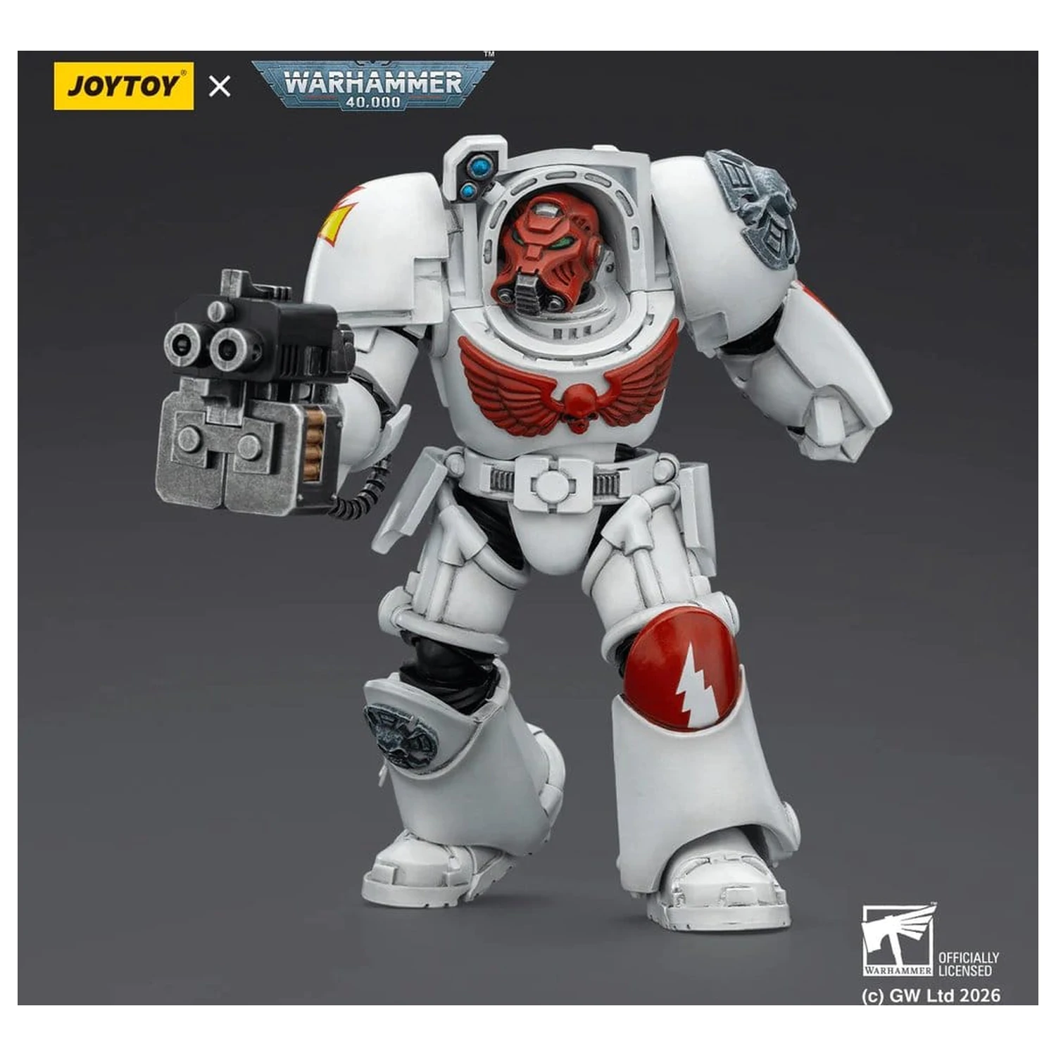 Warhammer 40.000 Actionfigur White Scars Terminator 2 mit Power Fist und Storm Bolter 14 cm Produktfoto