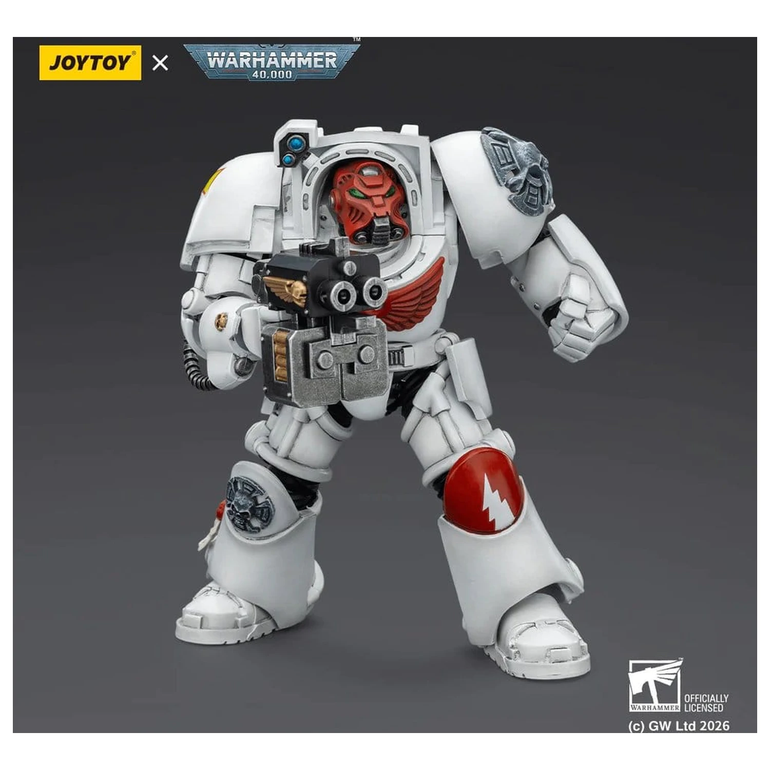 Warhammer 40.000 Actionfigur White Scars Terminator 2 mit Power Fist und Storm Bolter 14 cm Produktfoto