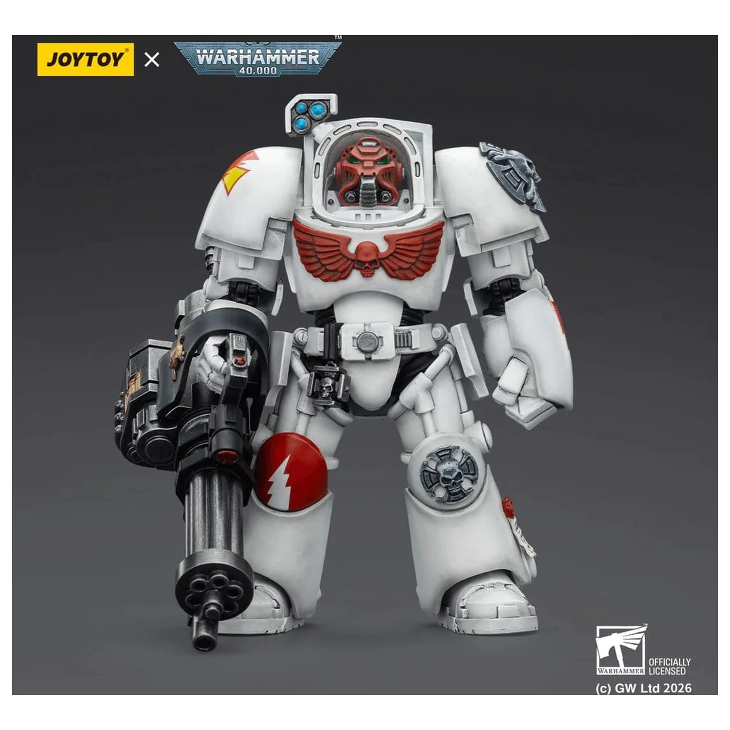 Warhammer 40,000 Action Figur White Scars Terminator 3 with Power Fist and Assault Cannon 14 cm Produktfoto