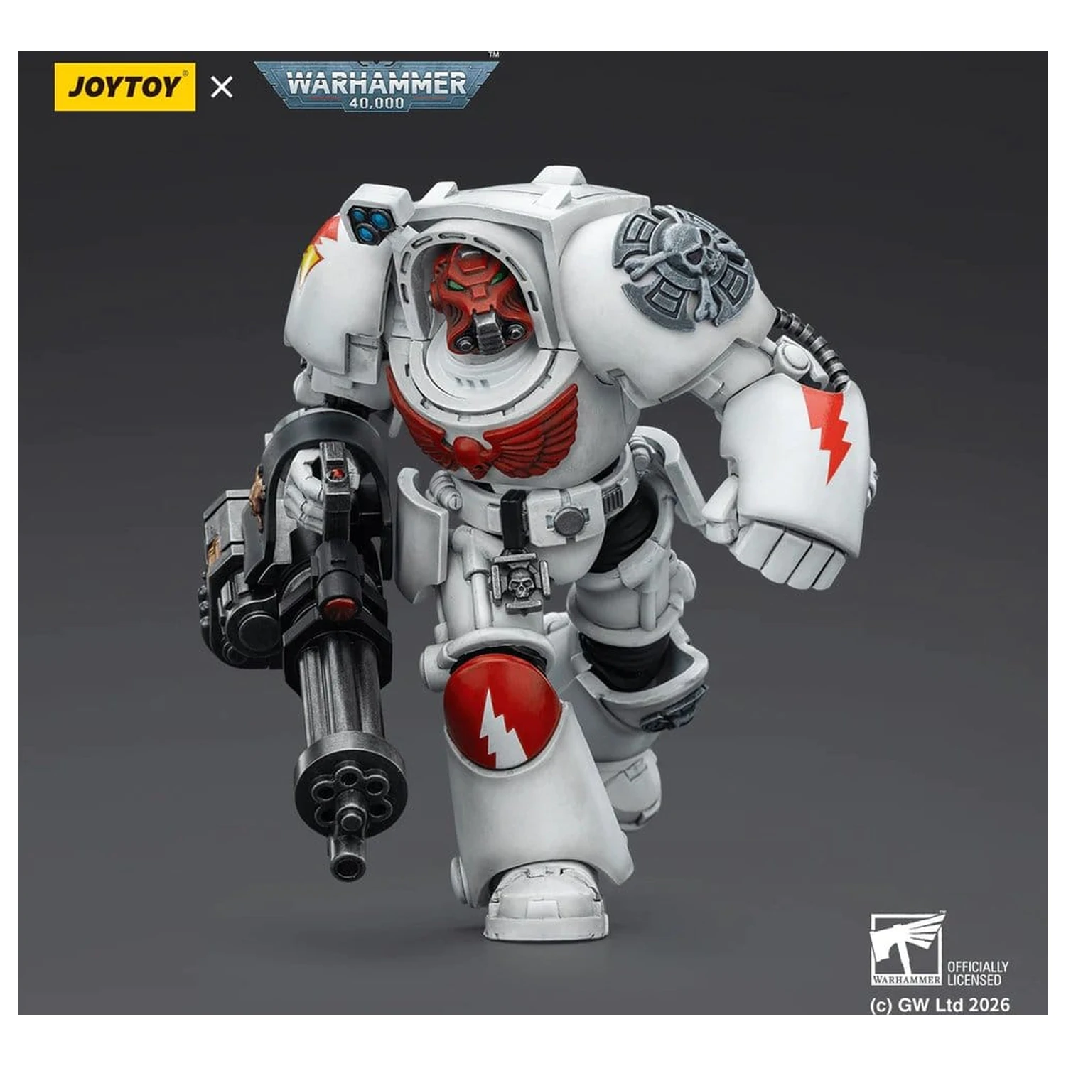 Warhammer 40,000 Action Figur White Scars Terminator 3 with Power Fist and Assault Cannon 14 cm Produktfoto