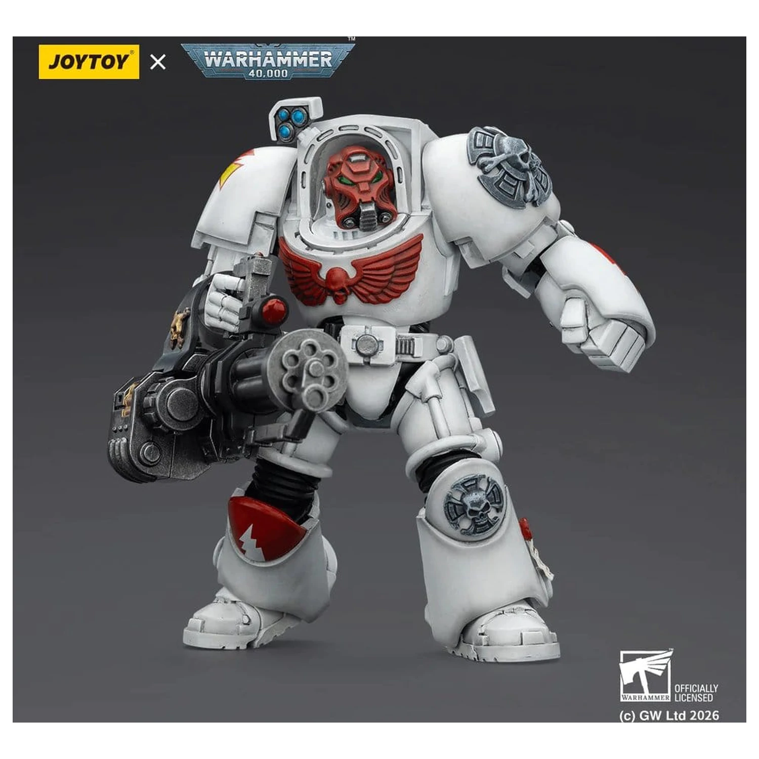 Warhammer 40,000 Action Figur White Scars Terminator 3 with Power Fist and Assault Cannon 14 cm Produktfoto