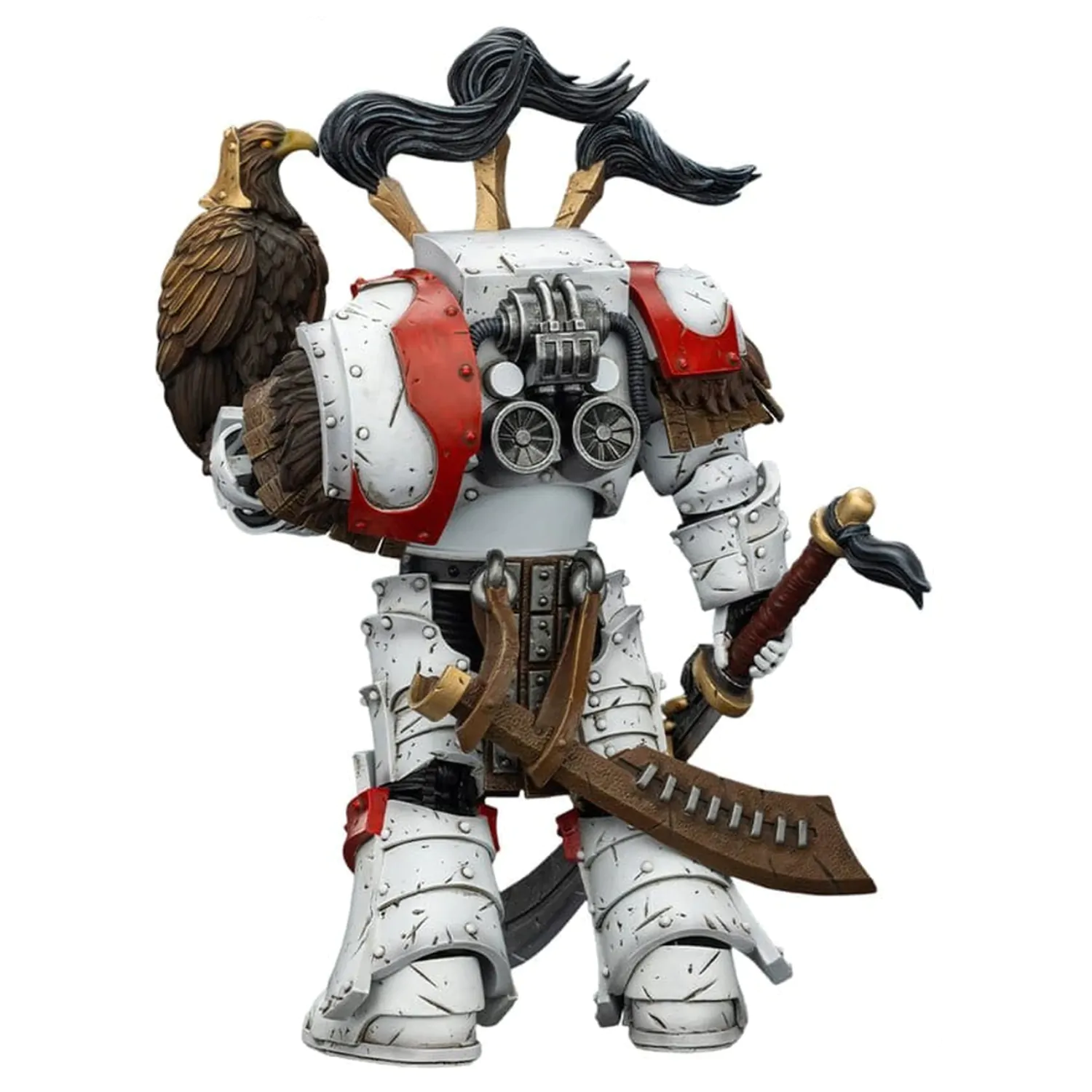 Warhammer 40,000 Actionfigur White Scars Legion Praetor in Cataphractii Terminator Armour mit Cyber Hawk Chogorian Schwert und Combi-Melta 14 cm Produktfoto