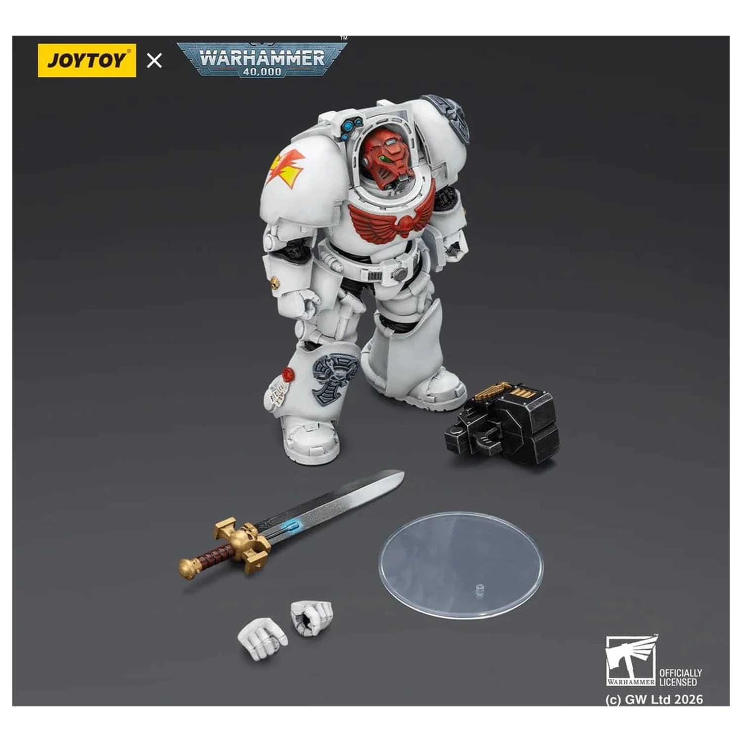 Warhammer 40,000 Action Figur White Scars Terminator 1 mit Power Sword und Storm Bolter 14 cm Produktfoto