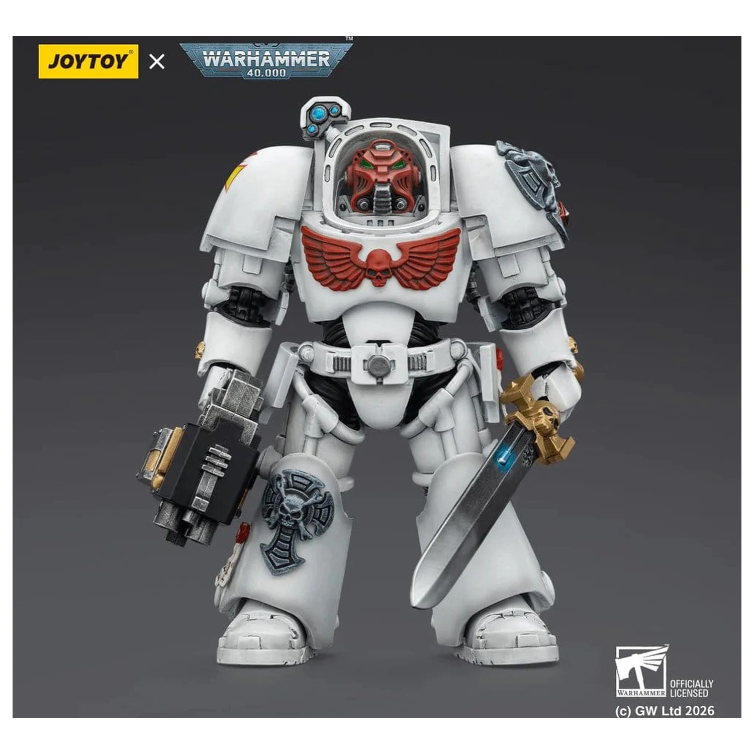 Warhammer 40,000 Action Figur White Scars Terminator 1 mit Power Sword und Storm Bolter 14 cm Produktfoto